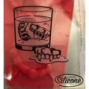 Vampire Teeth Ice Cubes Baking Silicone Coffin Shaped Mold Cold Blooded by Fred